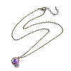 Glass Pendant Necklace NJEW-D281-A-06AB-2