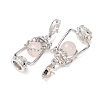 Natural Rose Quartz Pendants GG-CBA0251-04P-06-2