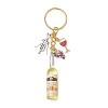 Resin & Glass & Alloy Keychain KEYC-JKC01158-01-1