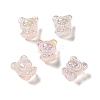UV Plating Rainbow Iridescent Acrylic Beads LS-PACR-M002-01E-1