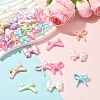 90Pcs 3 Styles Spray Painted Textured Opaque Acrylic Beads OACR-YW0004-70-4