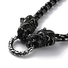 Ion Plating(IP) 304 Stainless Steel Box Chain Necklaces NJEW-P288-04AS-2