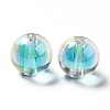 Two Tone UV Plating Rainbow Iridescent Acrylic Beads TACR-D010-03A-02-2