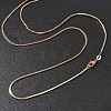 1.5mm Rack Plating Brass Snake Chain Necklaces for Women Men MAK-L044-13RG-3