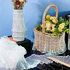 Mermaid Color Polyester Pleated Lace Trim Ribbon DIY-WH0401-58C-4