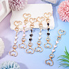 6Pcs 3 Styles Alloy Enamel Heart Link Bag Extender Chains KEYC-TAC00058-5
