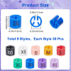 270Pcs 9 Colors Plastic Clothing Trouser Size Markers KY-GF0001-58-2