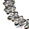 Electroplated Transparent Glass Beads Strands GL-CBA98F0-03B-2