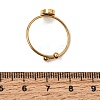 Oval 304 Stainless Steel Open Cuff Bangle Makings with Bezel Tray SA-CBABF3F-03G-07-3