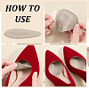 8Pairs 2 Colors Silicone & Fleece Fabric Ball-of-Foot Cushions DIY-PH0035-24-3