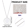 4Pcs Alloy Magnifying Glass Flat Round Pendant Long Necklaces NJEW-UN0001-75B-3