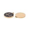 Ion Plating(IP) 304 Stainless Steel Enamel Pendants STAS-P295-04G-2