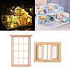 Olycraft 2Pcs 2 Styles Mini-Display Wood Windows DJEW-OC0001-12-6