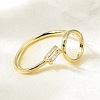 Brass Micro Pave Clear Cubic Zirconia Cuff Rings RJEW-F103-05-G-3