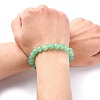 Dyed Natural Green Aventurine Beads Stretch Bracelets BJEW-Q305-3