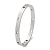 Hollow Heart 304 Stainless Steel Bangles for Women BJEW-Z092-11P-5