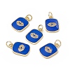 Brass Micro Pave Cubic Zirconia Charms KK-E068-VB436-1-4