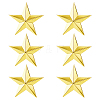 6Pcs Star Alloy Lapel Pin Backs for Backpack Clothes JEWB-FH0003-07A-1