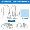 2 Pairs Rhomdium Plated 925 Sterling Silver Earring Hooks STER-BBC0007-93A-2