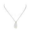 Natural Quartz Nugget Pendant Necklace with 304 Stainless Steel Chains NJEW-JN04385-01-2