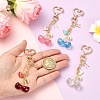 Alloy Enamel with Resin Pendant Decorations HJEW-YW00447-01-4