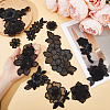 Gorgecraft 12Pcs 12 Style Computerized Embroidery Polyester Ornament Accesories DIY-GF0009-12-3