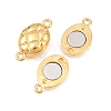 304 Stainless Steel Magnetic Clasps with Loops STAS-P452-04A-G-2