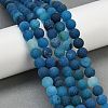 Natural Druzy Agate Beads Strands G-NH0024-A04-8mm-1