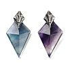 Natural Fluorite Pendants G-K338-10AS-04-1