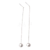 Tarnish Resistant Long Chain with Round Ball Dangle Stud Earrings EJEW-A067-17P-4