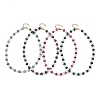 Dyed Natural White Jade Rondelle Beaded Necklaces for Women NJEW-JN06683-2