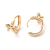 Bowknot Brass Hoop Earrings for Women EJEW-P292-02G-2