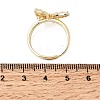 Brass Micro Pave Clear Cubic Zirconia Cuff Open Ring CU-CBA5C10-10G-5