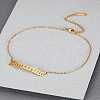 304 Stainless Steel Constellation Word Link Chain Anklets for Women FS-WG5BE8C-11-1