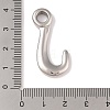 Non-Tarnish 304 Stainless Steel Hook Clasps STAS-C109-05P-3