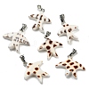Natural Spiral Shell Pendants PALLOY-Q462-02P-1