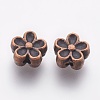 Tibetan Style Alloy 3D Flower Beads RLF0476Y-2