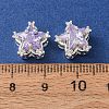 Brass Micro Pave Lilac Cubic Zirconia Beads CU-CBAEC99-28S-3