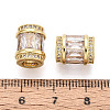 Brass Micro Pave Cubic Zirconia Beads X-KK-P237-02G-3