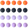 Rubberized Style Imitated Silicone Acrylic Beads MACR-PA0001-06A-04-6