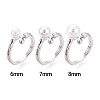 Brass Cuff Ring Settings KK-T076-41P-4