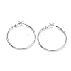 Non-Tarnish Ring 304 Stainless Steel Hoop Earrings for Women Men EJEW-B049-02D-P-1