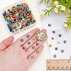 200Pcs 10 Colors Handmade Evil Eye Lampwork Beads LAMP-ME0001-15-3
