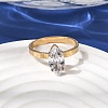 304 Stainless Steel Pave Cubic Zirconia Finger Rings for Women RJEW-B161-02G-02-1
