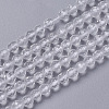 Natural Quartz Crystal Beads Strands G-F596-44-4mm-1