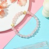 6mm Round Dyed Natural Rose Quartz Beaded Stretch Bracelets BJEW-JB10585-2