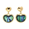 Abalone Shell/Paua Shell Dangle Ear Studs EJEW-L099-05G-4