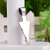 Retro 316 Surgical Stainless Steel Arrow Head Big Pendants STAS-E096-68AS-2