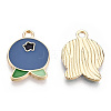 Light Gold Plated Alloy Pendants ENAM-T009-24-1