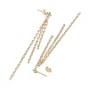 Brass Tassel Chain Drop Earrings for Women EJEW-JE05745-4